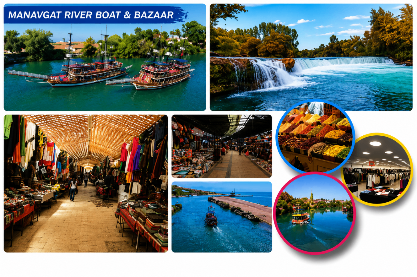 Manavgat River Boat & Bazaar excursion in Side, Antalya