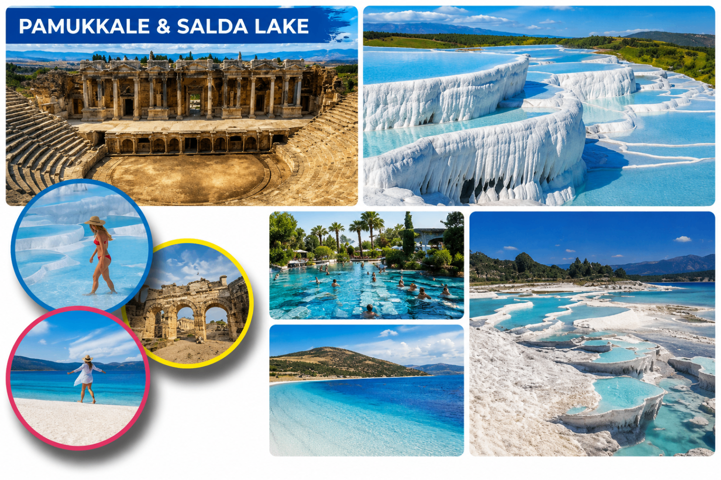 Pamukkale & Salda Lake Day Trip excursion in Side, Antalya