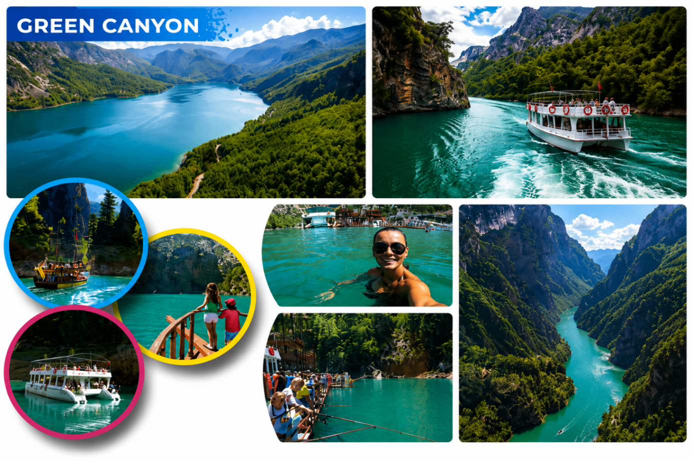 Green Canyon Boat Trip excursion in Side, Antalya